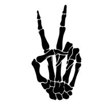 Peace Skeleton hand Svg instant digital Download, Cricut svg, Clip art,  - £1.58 GBP