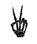 Peace Skeleton hand Svg instant digital Download, Cricut svg, Clip art,  - $1.99