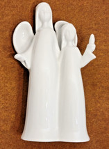 Holiday Angels Snow White Figurines Christmas Decoration 8&quot; Tall Porcelain - £23.52 GBP
