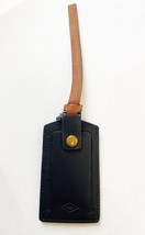 FOSSIL Leather Luggage Tag Travel Black Unisex - £28.65 GBP