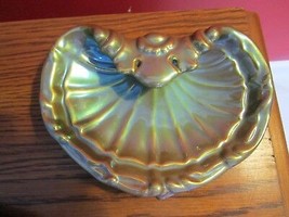 Zsolnay Hungary Green Iridescent Eosin Shell Dish [50d] - £89.16 GBP