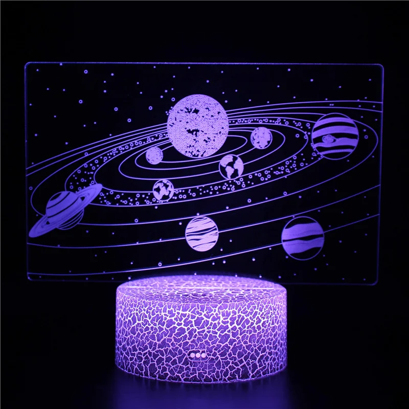 3D Lamp Illusion Space Galaxy Night Light for Kids Style 2 - £15.76 GBP