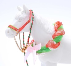 Handmade Decorative Wreath Halter with Bow, for Schleich sized Model Horses Pfer - £8.80 GBP