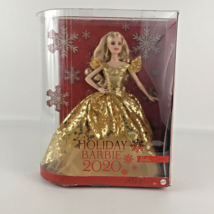 Barbie Signature Holiday Barbie 2020 Doll 12&quot; Blond Toy Gold Gown Mattel New - £58.34 GBP