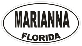 Marianna Florida Oval Bumper Sticker or Helmet Sticker D1562 Euro Oval - £1.10 GBP+