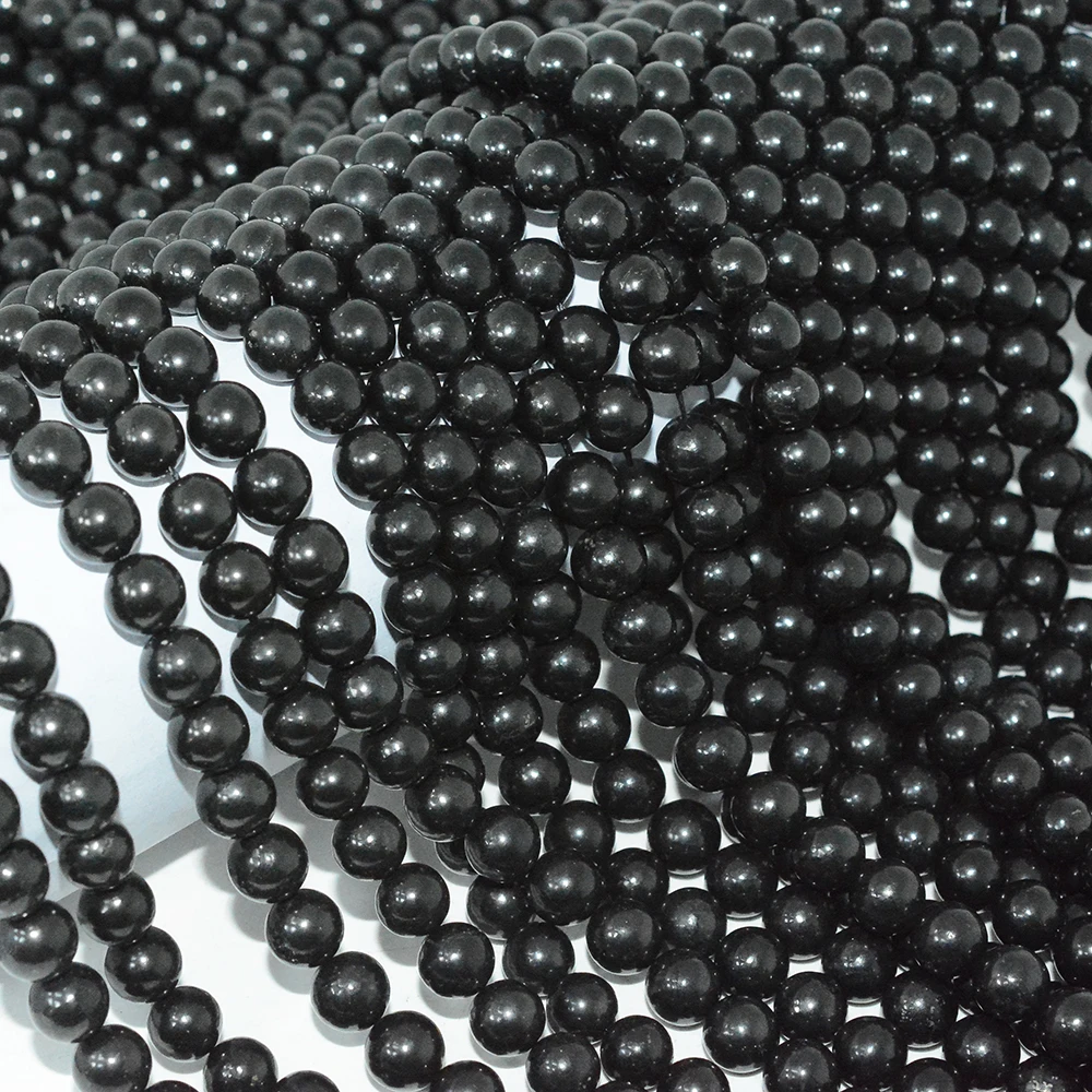 Natural Shungite Loose Round Beads 8.5mm,Not Totally Black - £17.57 GBP