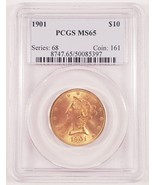 1901 Or Liberty Classé Par PCGS Comme MS-65 ! Superbe Début Or Aigle - $7,132.45 CAD