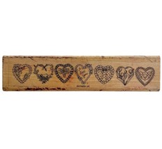 Stampin Up 7 Decorative Hearts Love 1990s Used Stamp Vintage Border DWGG1 - £15.71 GBP