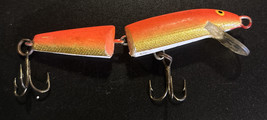 Vintage Rapala Fishing Lure Jointed Floating - Orange and Gold - Finland J-9 - $16.83