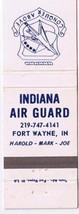 Military Matchbook Cover Fort Wayne Indiana Air Guard - $1.97