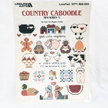 Country Caboodle Cross Stitch Pattern Booklet 371 Leisure Arts Sheep Pig Welcome - $14.84