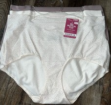 Olga Womens Brief Underwear Panties Cotton Blend No Muffin 3-Pair ~ 2XL/9 - £18.70 GBP