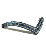 Leather 3 Row Crystal Browband presents a V Shape design With Free Shipp... - $46.61