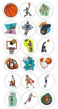 Basketball Player Stickers Labels Decal CRAFTS Teachers SCHOOL Made In U... - $0.99+