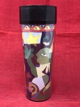 1998 Starbucks VTG USA Made Thermo Serv 20oz Tumbler Cup Abstract Art People - $18.76