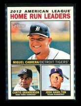 2013 Topps Heritage Home Run Ldrs Baseball Card #10 Cabrera Granderson Hamilton - $8.41