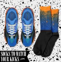 ELEPHANT Socks for YZ 700 Bright Blue Orange Royal 350 380 500 Sun Shirt - £16.53 GBP