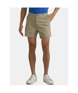 George Men&#39;s Stretch Twill Flat Front Shorts, 9&quot; Inseam, Beige Size 32 - $424.46 MXN