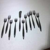 Dorzel Stainless by HULL Korea Lot of 10 Cocktail Forks and 1 Spreader K... - $194.78 MXN