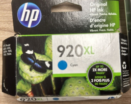HP 920XL Cyan High-yield Ink Cartridge | Works with HP OfficeJet 6000, 6... - $14.84