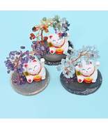 Fortune Cat Gemstone Tree, Lucky Cat Healing Crystal Tree with Agate Base - $24.99