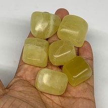 140g, 0.9&quot;-1.1&quot;, 6pcs, Natural Lemon Calcite Tumbled Stones @Afghanistan, B26812 - £9.16 GBP