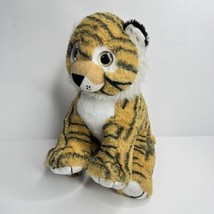 Tiger Plush Bear Factory 2001 Stuffed Animal Gold Glitter Eyes Secret Pocket 14&quot; - £11.43 GBP