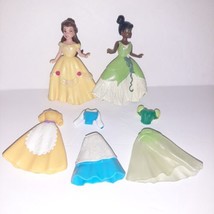 Disney Princess &amp; The Frog ~ Beauty &amp;The Beast Polly Pocket Dolls Rubber Clothes - £9.64 GBP