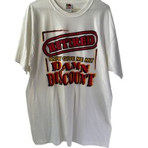 T Shirt Retired Senior Discount Humor Adult XL White Cotton - £11.21 GBP