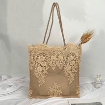 2022 Big Fashion Shoulder Bag Women&#39;s Handbags Casual Totes Embroidered Hollow V - £34.49 GBP