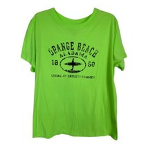 Pacific Surf Womens Shirt Size L Large Lime Green Short Sleeve Tee Orang... - £15.27 GBP