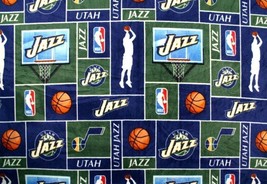 Package of Short Pieces Utah Jazz NBA Team Sports Fleece Fabric Print D006.22 - £12.42 GBP