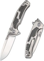 REMETTE Steed Button Lock Pocket Knife, Ti Handle with Reversible Clip, M390 - £195.57 GBP