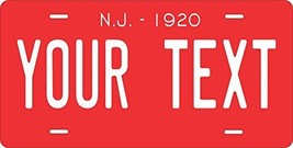 New Jersey 1920 Personalized Tag Vehicle Car Auto License Plate - $16.75