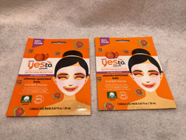 2X - YES to Carrots Vitamin Enriched Kale PAPER MASK vegan Nutrition Boosting - £1.77 GBP