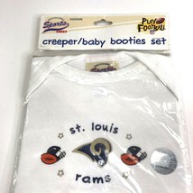 St Louis Rams Football Baby Newborn Vintage Bodysuit Creeper Bootie Set ... - $16.82