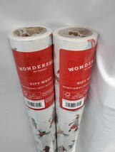 2 Rolls Wondershop Gift Wrap 100 Sq Ft People Playing In Snow  image 4