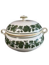 Meissen Full Green Vine Gold Trim Large Covered Tureen 12.5&quot; wide x 8&quot; tall - £228.25 GBP