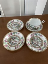 Vintage Indian Tree  Tea Cup &amp; 4 Saucers By S B &amp; S Anchor china England - £15.20 GBP