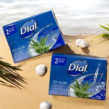 Dial Soap Icy Aloe Clean Rinsing Deodorant  2 Bars Each Pack, 2 Packs - £36.06 GBP