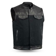 Men&#39;s Rider Apparel 49/51 With Collar Club Style Motorcycle Vest - £111.90 GBP