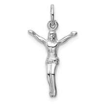 14K White Gold Jesus Charm Pendant Charm Religious Jewerly 24mm x 14mm - £56.10 GBP