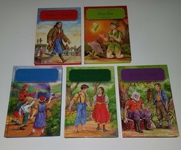 5 Children&#39;s Classics HBK Book Lot Gulliver&#39;s Travels Tom Sawyer Treasure Island - £13.16 GBP