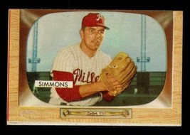 Vintage 1955 Baseball Card Bowman #64 Curt Simmons Pitcher Philadelphia Phillies - £9.28 GBP