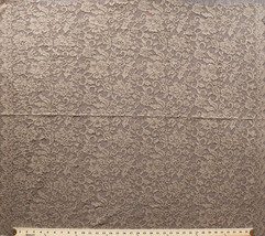 40&quot; x 36&quot; Lace Panel Gold Metallic Scalloped Edges Tan Fabric Panel D168.10 - £7.83 GBP