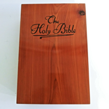 The Holy Bible Memorial Illustrated Catholic edition In Wood Cedar Box READ DSCP - £11.97 GBP