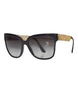 Dolce &amp; Gabbana DG4212 Black &amp; Gold Filigree Cat Eye Sunglasses - €196,01 EUR