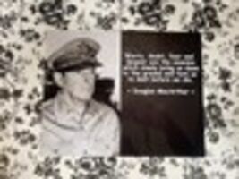 GENERAL DOUGLAS MACARTHUR FAMOUS QUOTE 8x10 PHOTO PRINT WORRY DOUBT FEAR... - $8.70