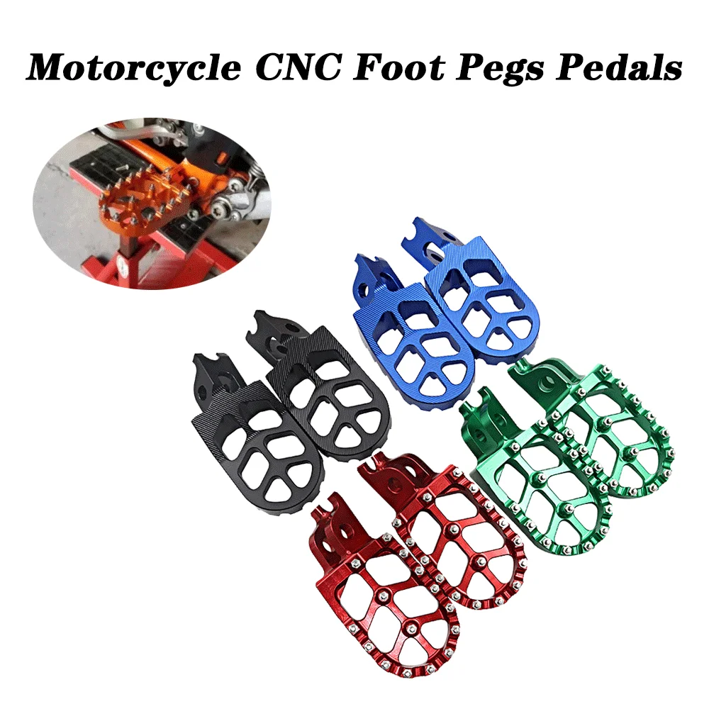  aluminum foot pegs footpeg pedals foot rest for honda cr universal parts motocross cnc thumb200