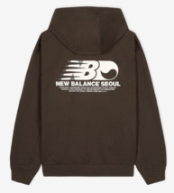 New Balance UNI Seoul Exclusive Hoodie Tee Unisex Casual Top Brown NBN0F... - $122.31